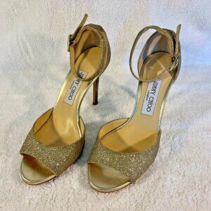 Jimmy Choo Annie 85 Glitter Sandals